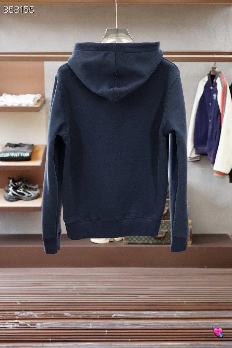 DiorDior classic CD embroidered hooded pure cotton men's fashionable casual hooded sweatshirt | Yooy