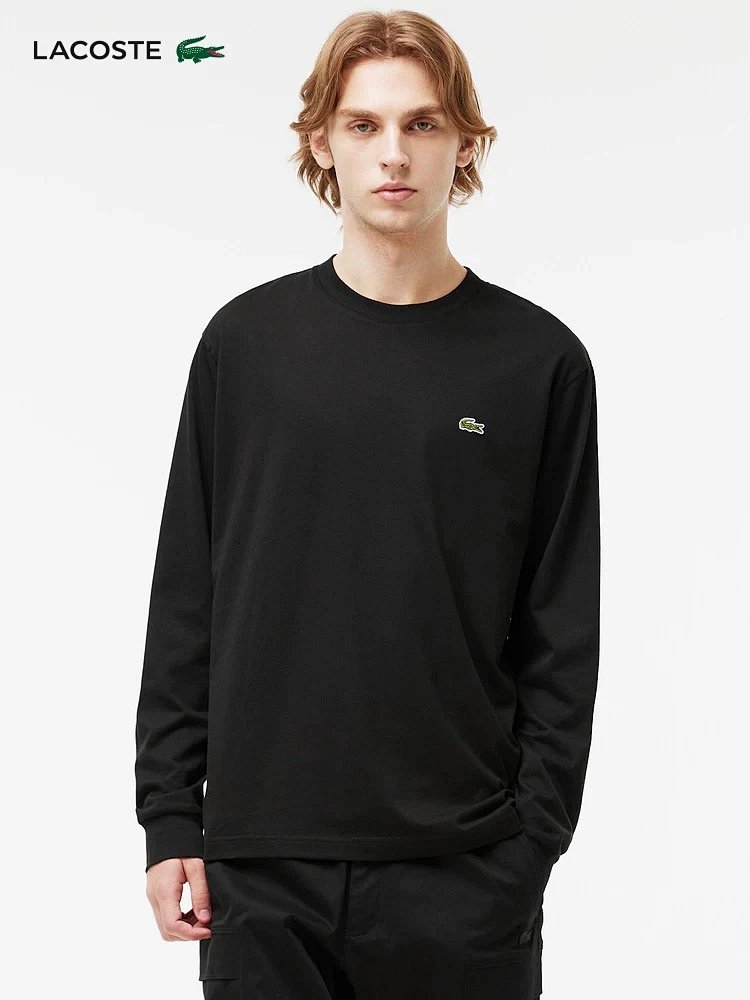 LACOSTE  French crocodile men's pure cotton round neck long sleeved T-shirt TH7307 | Yooybuy Spreads