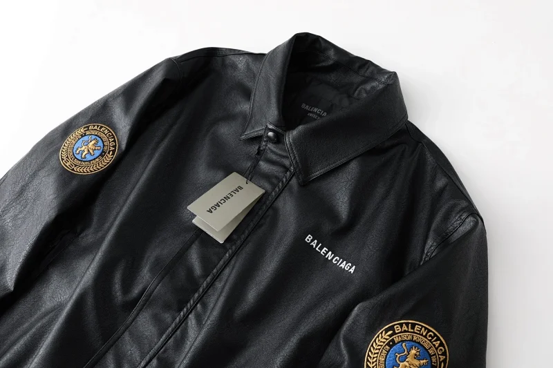 Balenciaga   Simulated PU leather jacket with loose fit | Yooybuy Spreadsheet