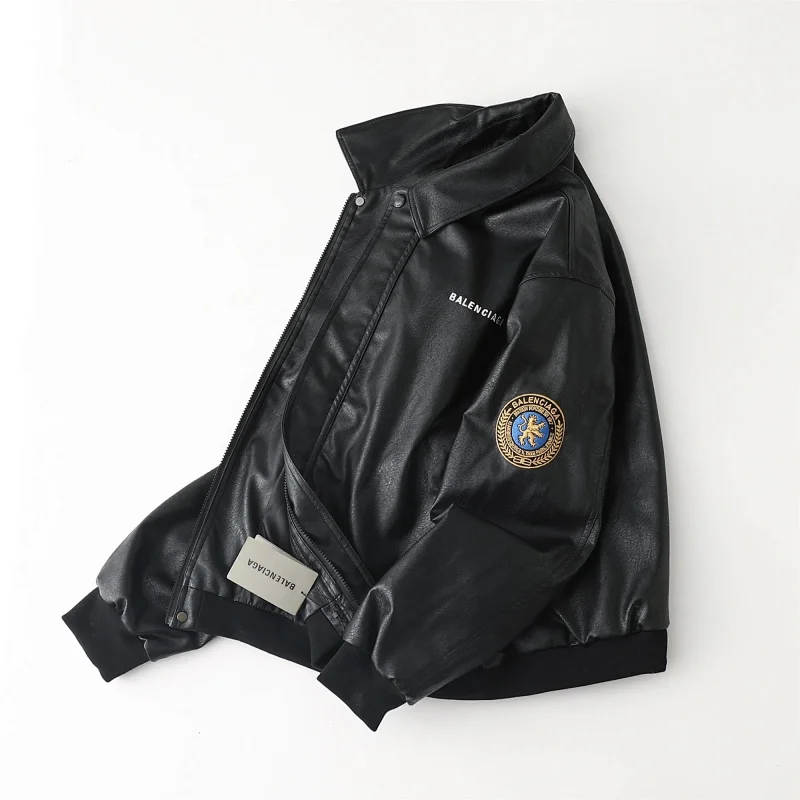 Balenciaga   Simulated PU leather jacket with loose fit | Yooybuy Spreadsheet