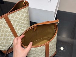 Celine  Bucket bag, new women's bag, Triumphal Arch bucket bag, leather tote bag, women's diagonal c