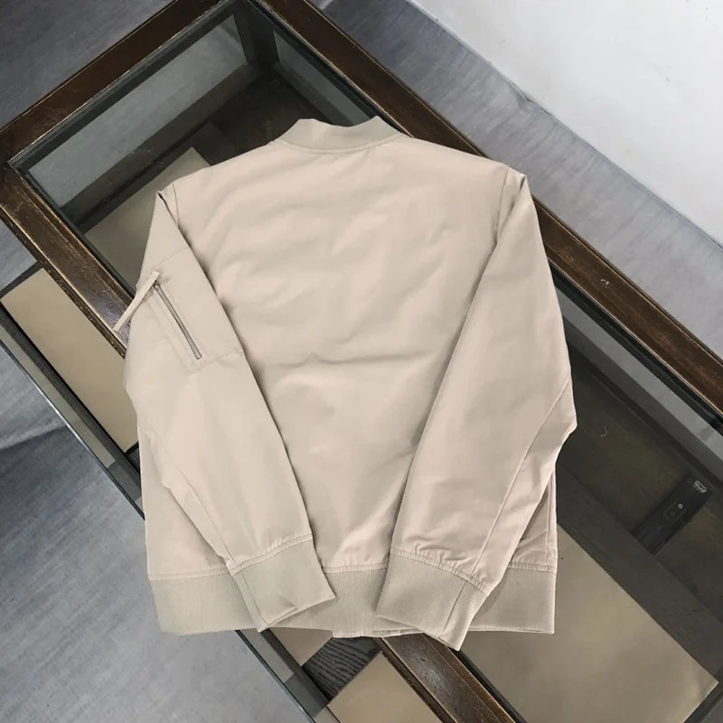 Prada men's jacket baseball collar zipper jacket cardigan solid color men's casual | Yooybuy Spreads