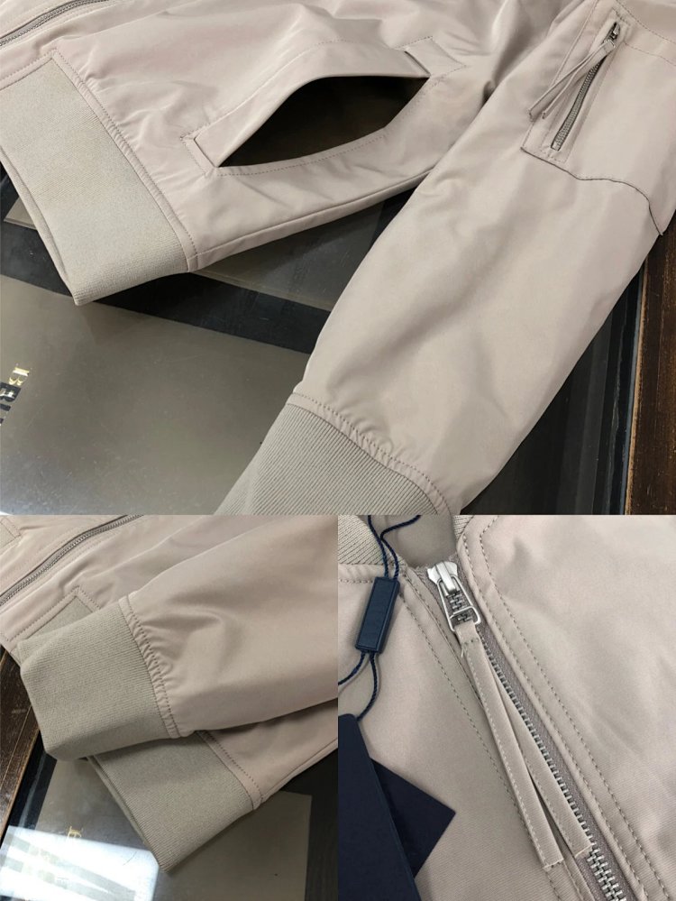 Prada men's jacket baseball collar zipper jacket cardigan solid color men's casual | Yooybuy Spreads