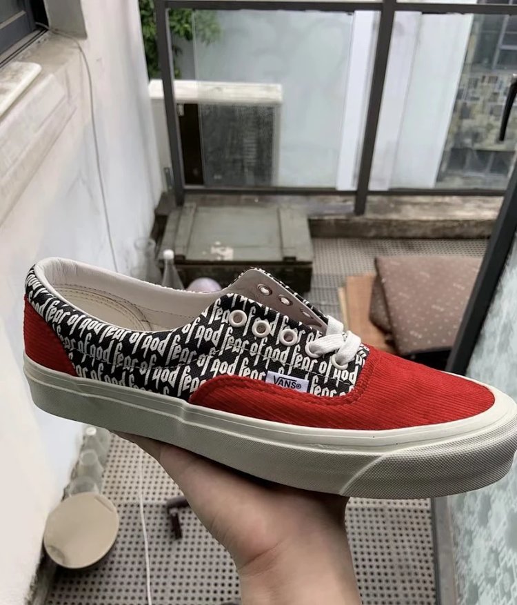 Vans board shoes, one foot low cut shoesFear of God x Vans Era 95 dx white black fog  | Yooybuy Spre