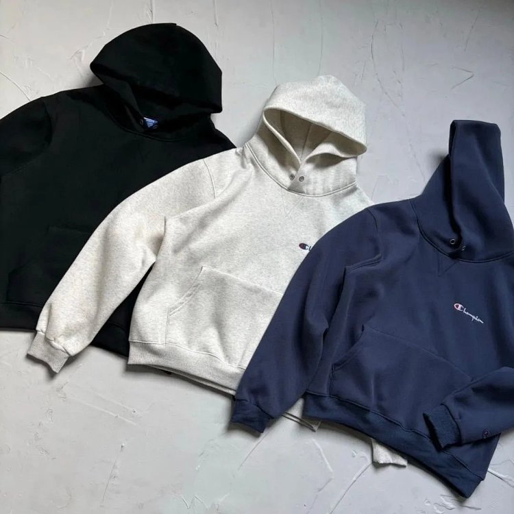 Champion 90s basic fleece sweatshirt jacket long sleeved perfect short wide boxy