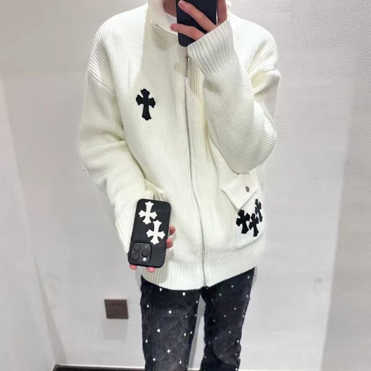 Chrome Hearts cardigan knitted sweater jacket for both men and women | Yooybuy Spreadsheet