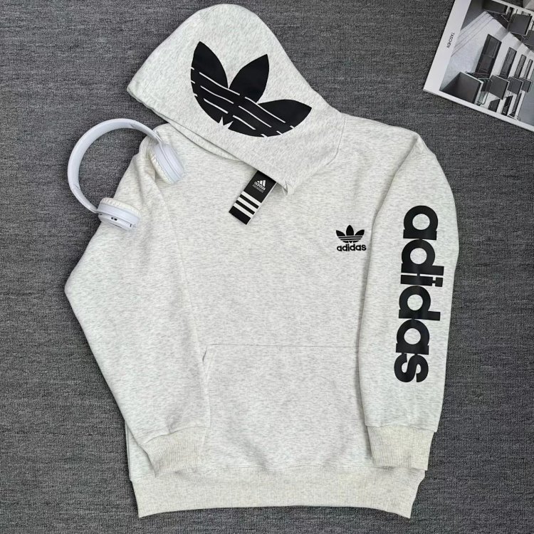 Adidas Kirin arm fleece hooded sweatshirt for men and women, Adidas long sleeved