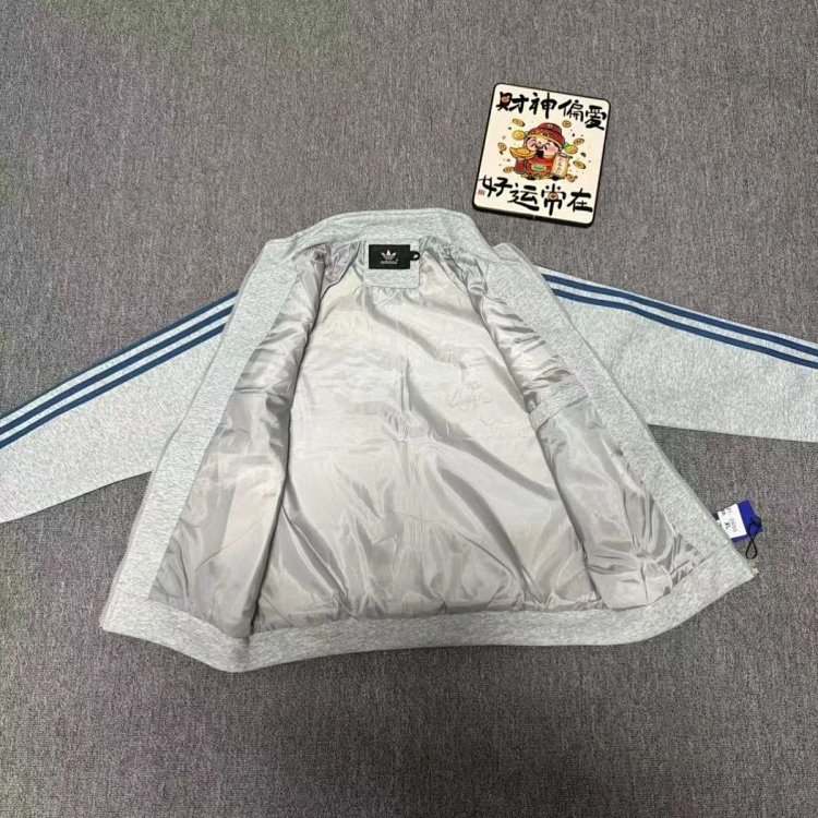 Adidas Three Leaf Clover Spring New Coat Stand up Collar Casual Embroidery Men's and Women's Versati