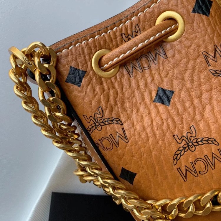 MCM Mini Drawstring Bucket Bag Imported Original Single Handbag Shoulder Bag Crossbody Bag | Yooybuy