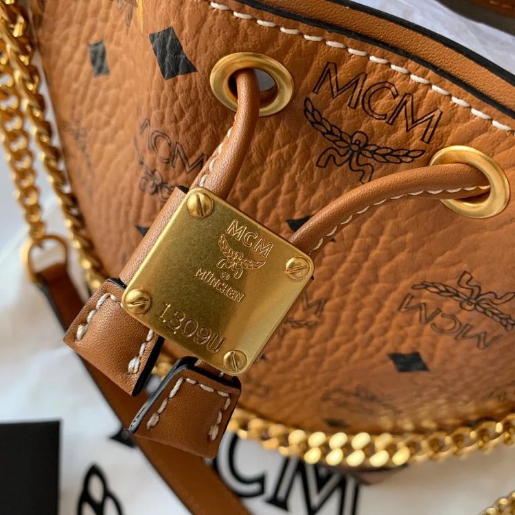 MCM Mini Drawstring Bucket Bag Imported Original Single Handbag Shoulder Bag Crossbody Bag | Yooybuy