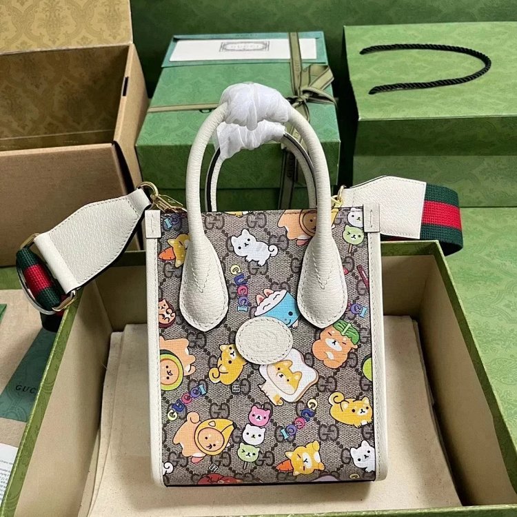 Gucci animal print mini tote bag music score bag crossbody bag shoulder bag unisex 699406 | Yooybuy