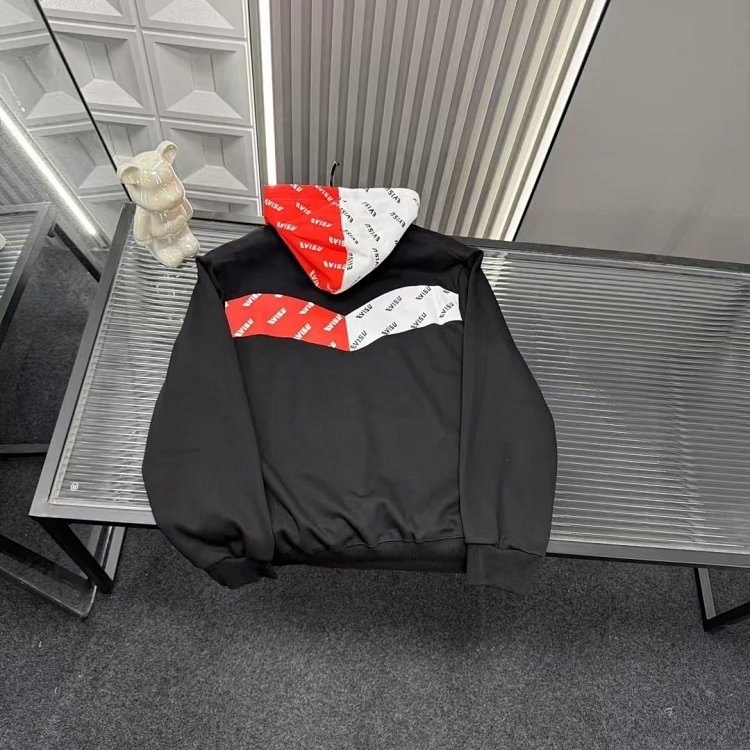 EVISU hooded red and white hoodie | Yooybuy Spreadsheet