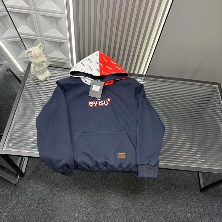 EVISU hooded red and white hoodie | Yooybuy Spreadsheet