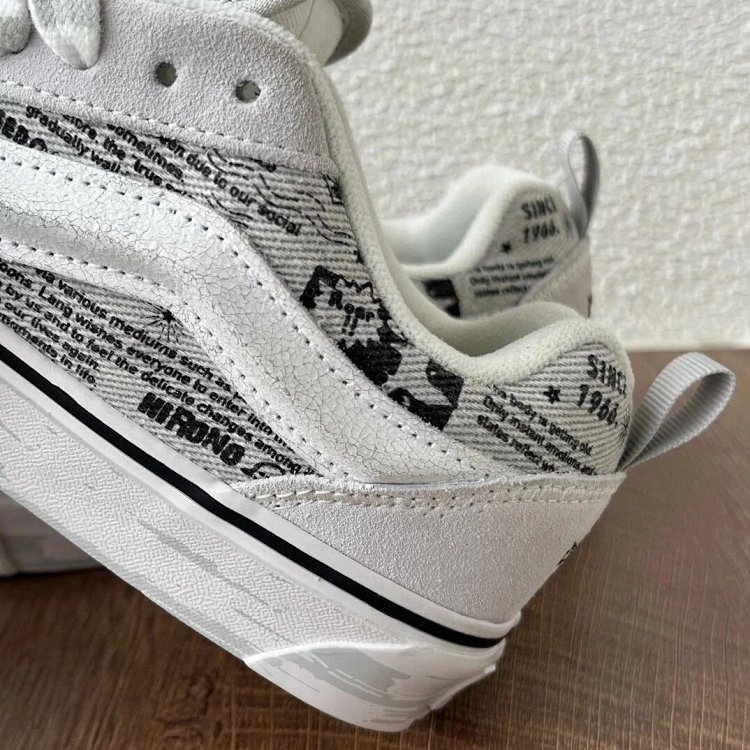VANS Bubble Matt Ono Co branded Grey White Graffiti Casual Canvas Shoes | Yooybuy Spreadsheet