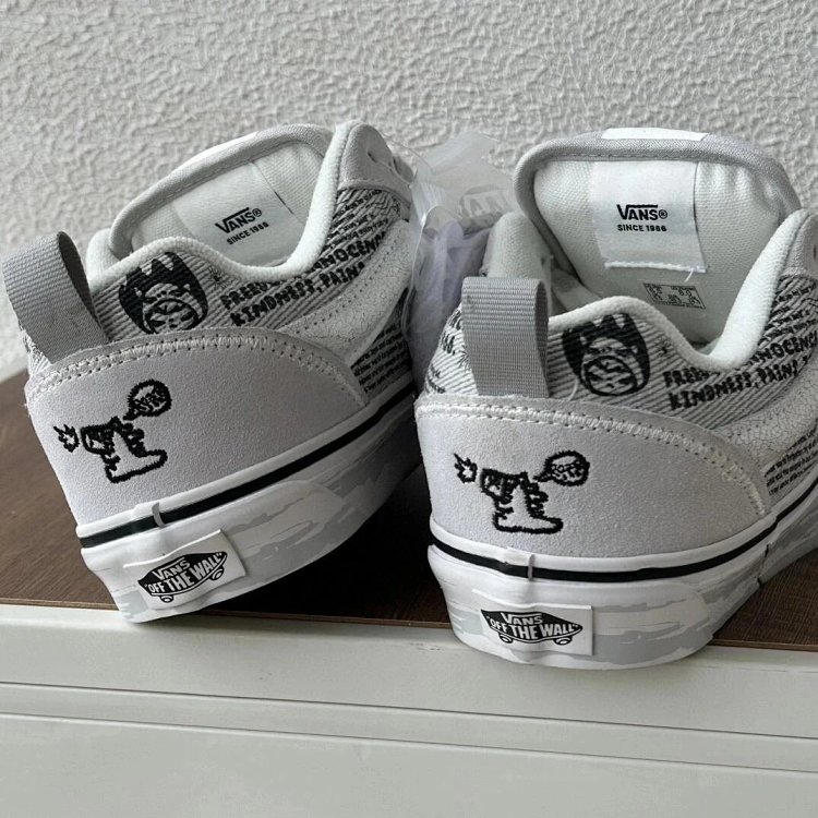 VANS Bubble Matt Ono Co branded Grey White Graffiti Casual Canvas Shoes | Yooybuy Spreadsheet