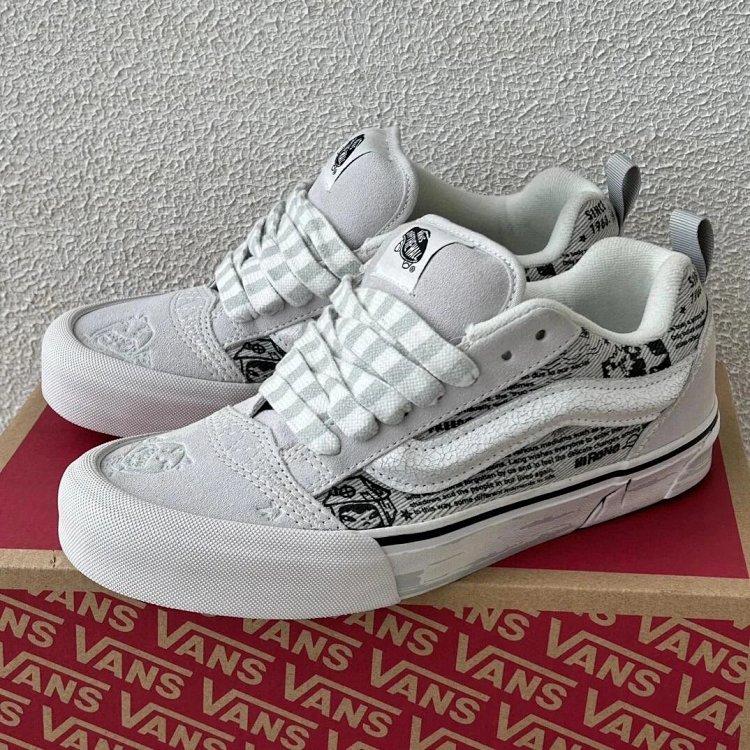 VANS Bubble Matt Ono Co branded Grey White Graffiti Casual Canvas Shoes | Yooybuy Spreadsheet