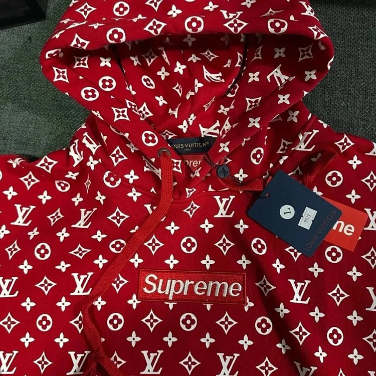 Supreme Co branded Full Print Red Hoodie | Yooybuy Spreadsheet