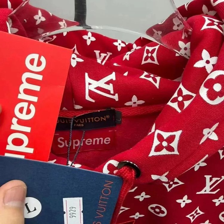 Supreme Co branded Full Print Red Hoodie | Yooybuy Spreadsheet