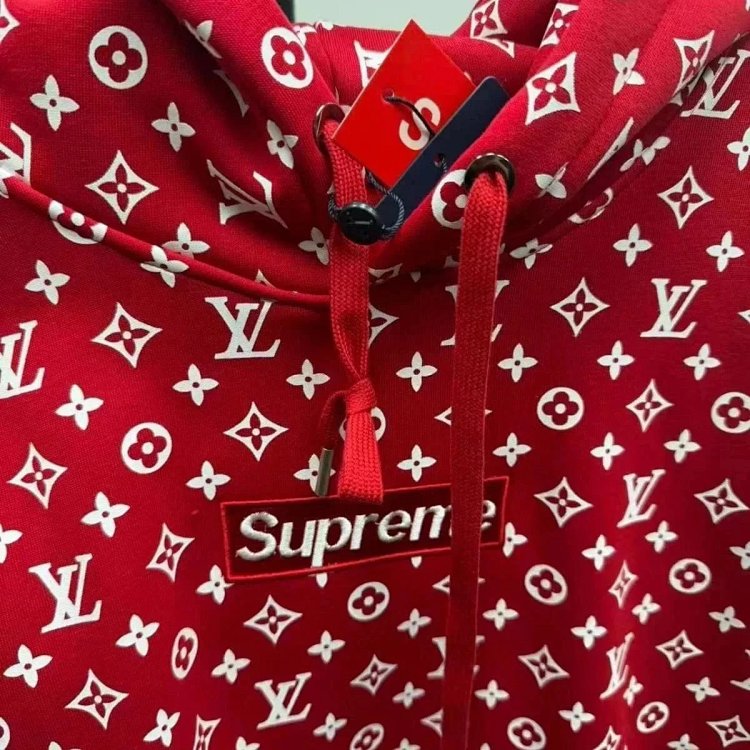 Supreme Co branded Full Print Red Hoodie | Yooybuy Spreadsheet