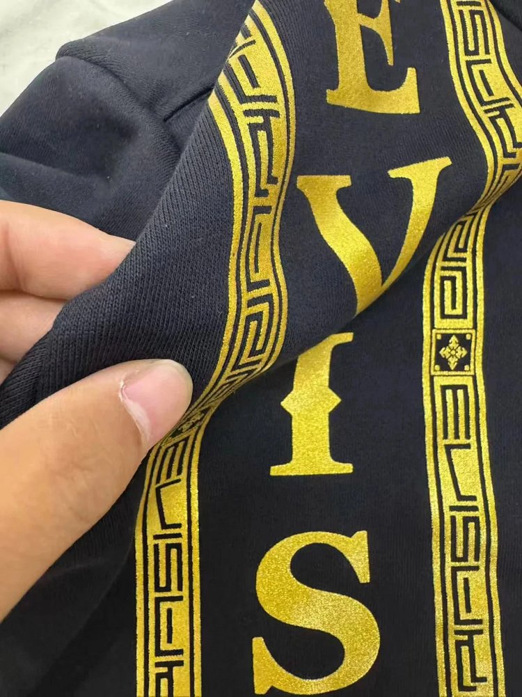 EVISU  Black gold hooded heavyweight hoodie | Yooybuy Spreadsheet