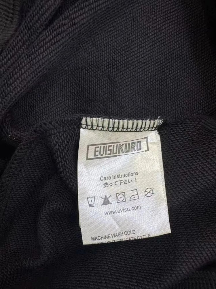 EVISU  Black gold hooded heavyweight hoodie | Yooybuy Spreadsheet