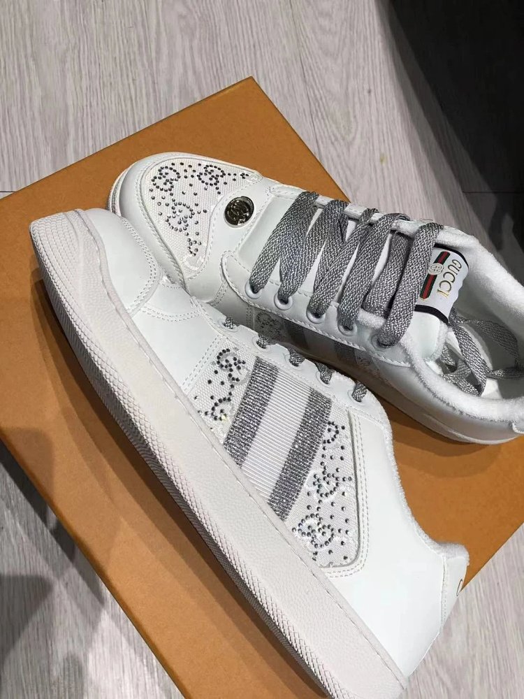 GUCCI dirty shoes, white rhinestone style fashionable board shoes | Yooybuy Spreadsheet