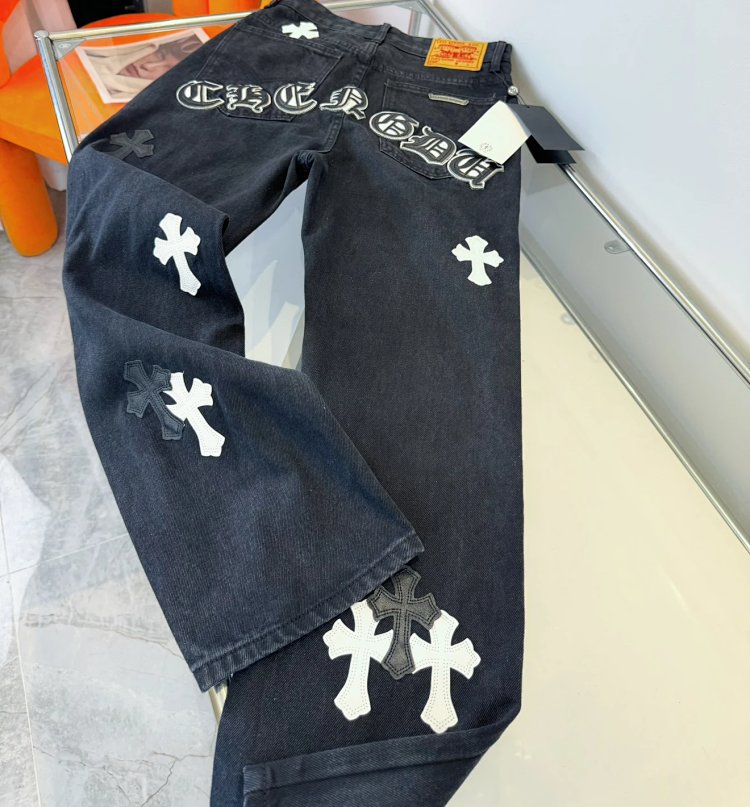 Chrome Hearts  High Street American Limited Loose Trendy Brand Washed Pants | Yooybuy Spreadsheet