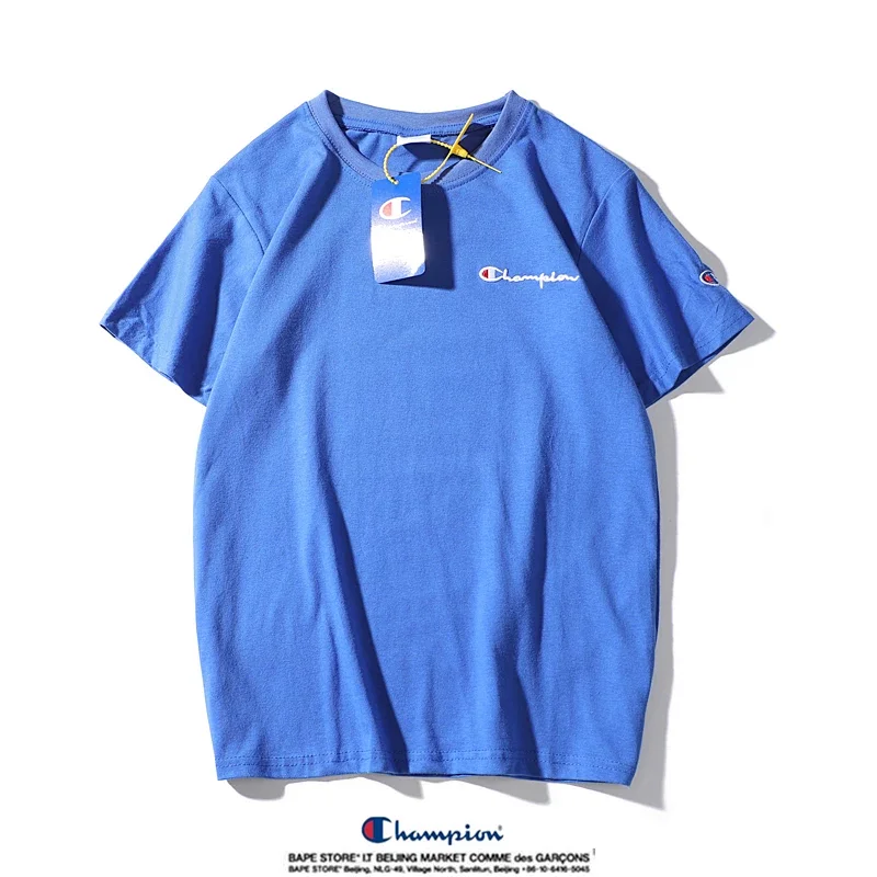 Champion small label pure cotton round neck short sleeved T-shirt | Yooybuy Spreadsheet