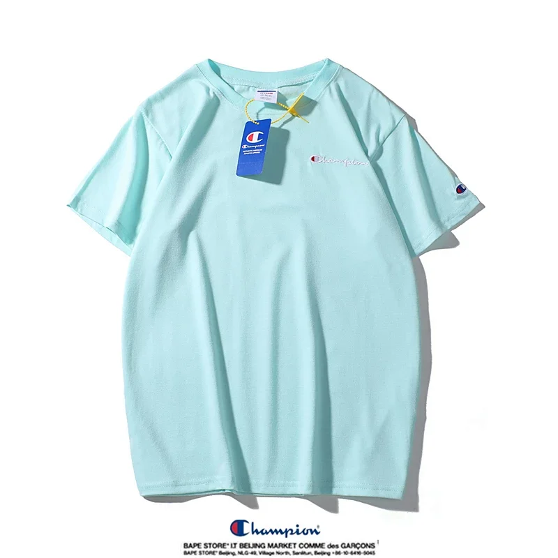 Champion small label pure cotton round neck short sleeved T-shirt | Yooybuy Spreadsheet