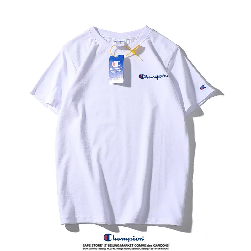 Champion small label pure cotton round neck short sleeved T-shirt | Yooybuy Spreadsheet