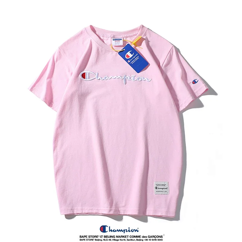 Champion Simple 3D Embroidered Cotton Short sleeved T-shirt | Yooybuy Spreadsheet