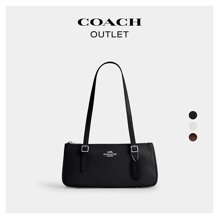 coach  Classic baguette bag with shiny leather design for underarm bag