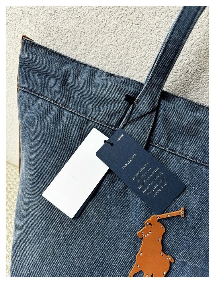 Ralph Lauren  Washed denim blue tote bag | Yooybuy Spreadsheet