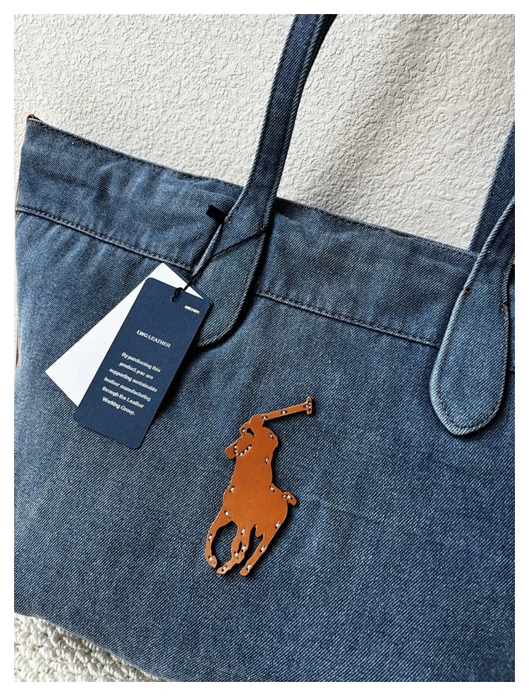 Ralph Lauren  Washed denim blue tote bag | Yooybuy Spreadsheet