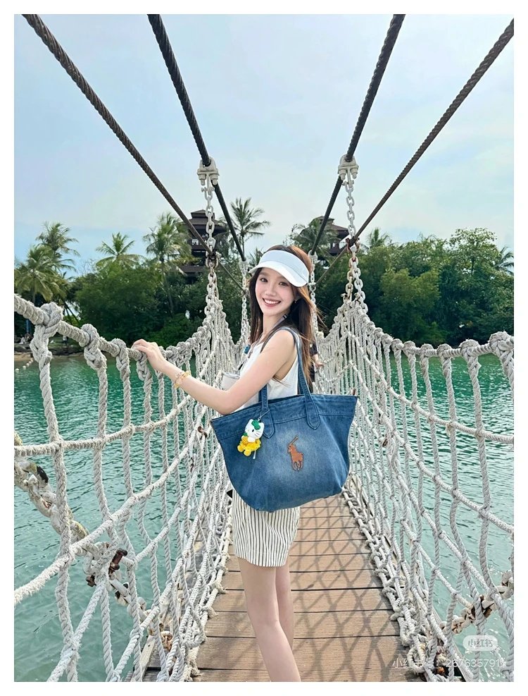 Ralph Lauren  Washed denim blue tote bag | Yooybuy Spreadsheet