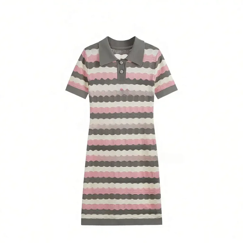 Summer new socialite small fragrant style striped French knitted dress | Yooybuy Spreadsheet