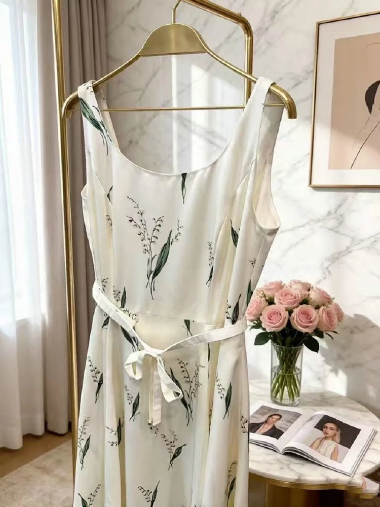 skirrt  Summer new product French retro lily of the valley print suspender skirt | Yooybuy Spreadshe