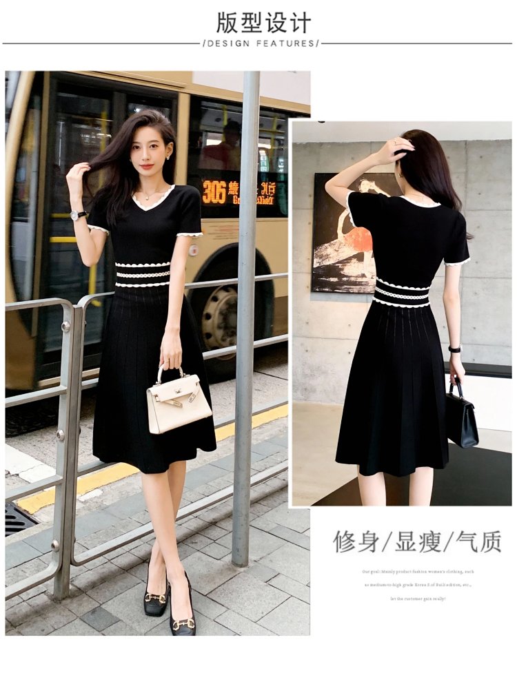 Summer new French Hepburn style small black dress | Yooybuy Spreadsheet
