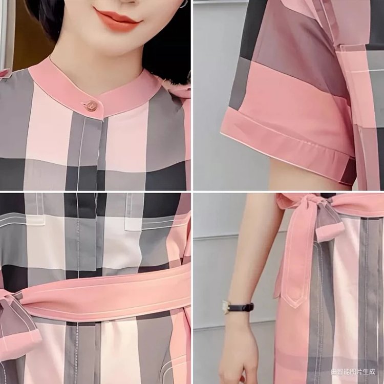 Burberry  British style casual mid length shirt skirt with floral patterns | Yooybuy Spreadsheet