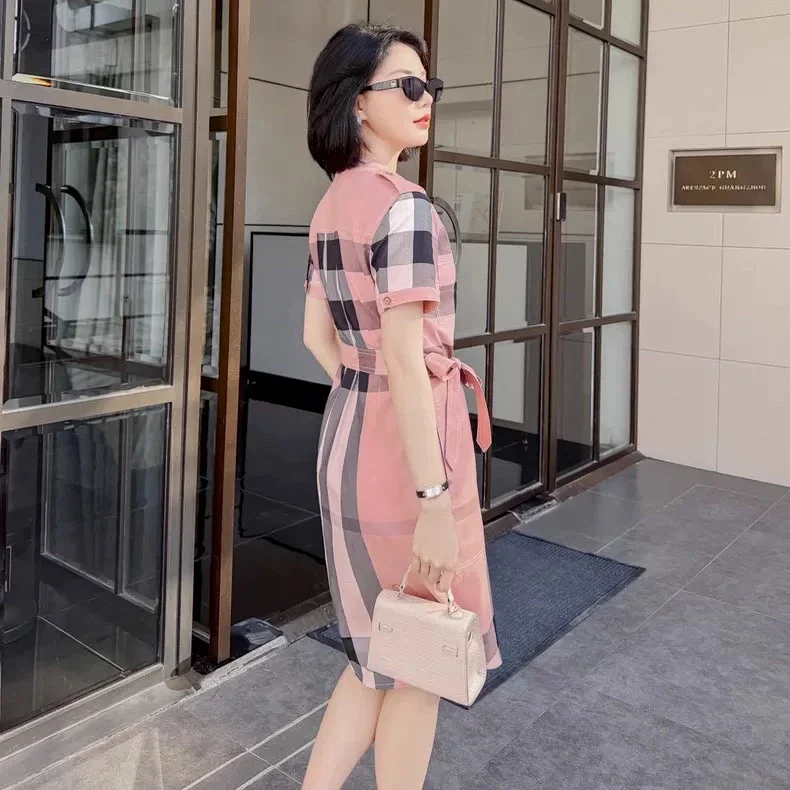 Burberry  British style casual mid length shirt skirt with floral patterns | Yooybuy Spreadsheet