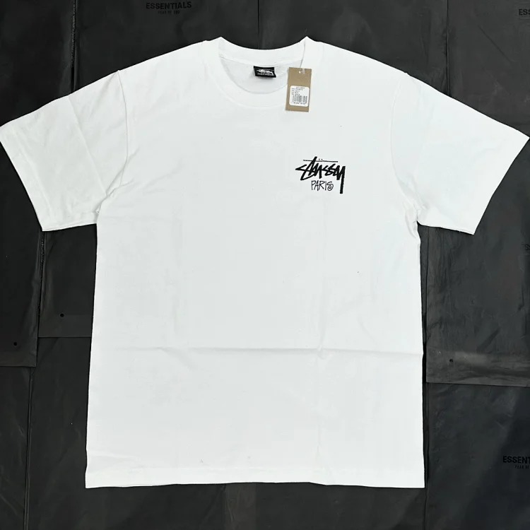 Made in Stussy Paris Limited Pattern Round Neck Printed Short-sleeved Stussy Originated From T-Shirt