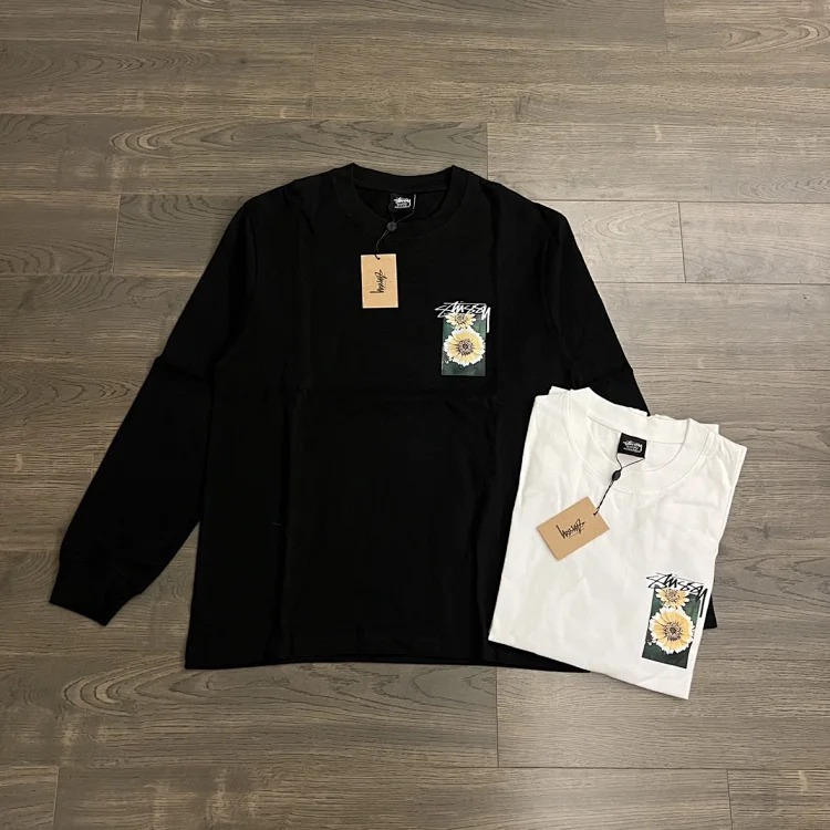 SS26 Stussy Floral Pattern Round Neck Printed Long Sleeves Stussy Originated From the