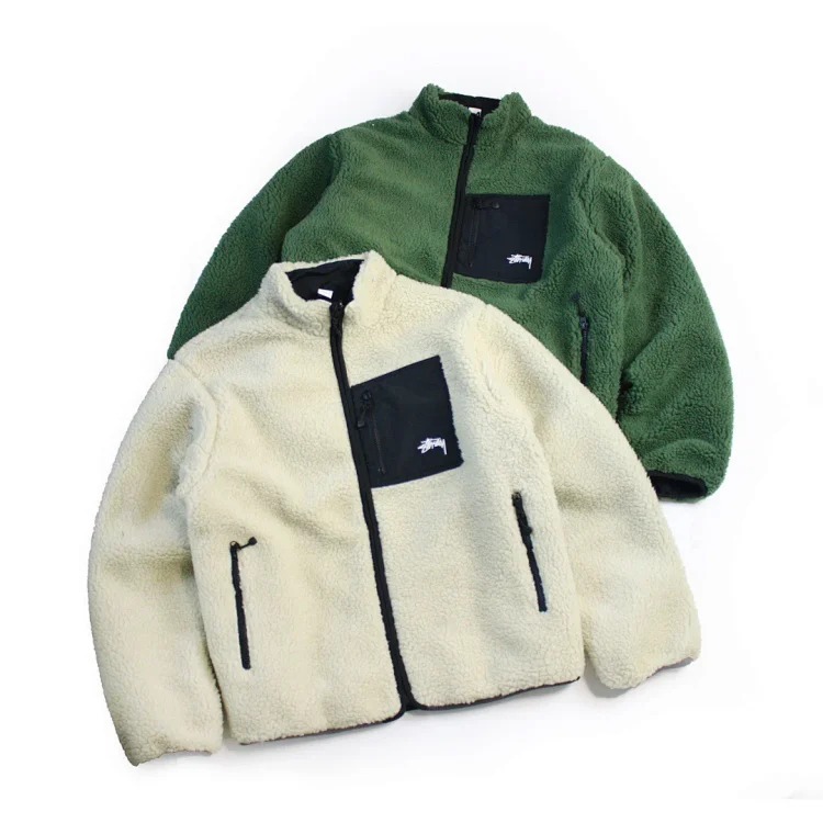 25SS Stussy Reversible Polar Fleece Reversible Jacket, for